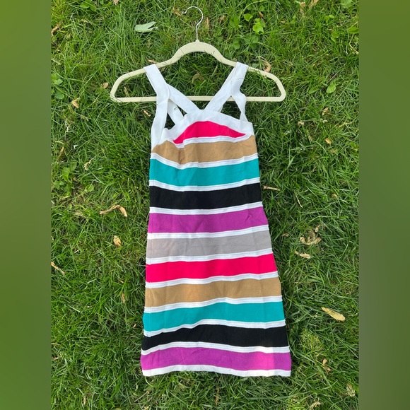 Colorful Mini Bodycon Bandage Dress Size Medium - Picture 4 of 7